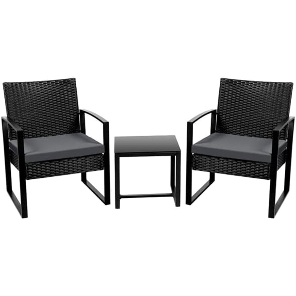 2-Personen-Outdoor-Möbelset mit Couchtisch