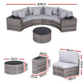 7-teiliges Outdoor-Lounge-Set – Flexibler Komfort für Garten & Terrasse
