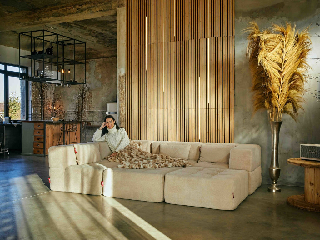 3 Teiliges Modulares Sofa – Beige