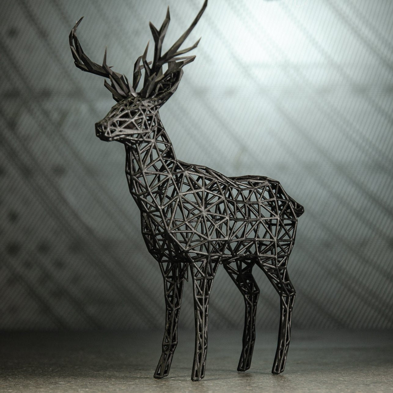 Wire Deer Sculpture-0