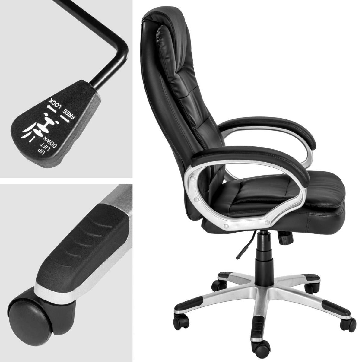 RELAX Boss Chefsessel – Drehstuhl in 3 Farben – Doppelt gepolstert – 110 kg Belastbarkeit
